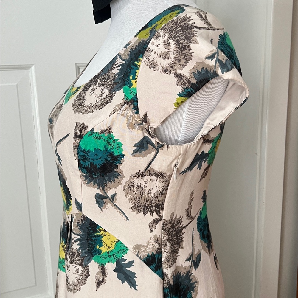 Boden Limited Edition Silk Blend Floral Dress, Cap Sleeve, Fully Lined, Sz 8 - Picture 4 of 11